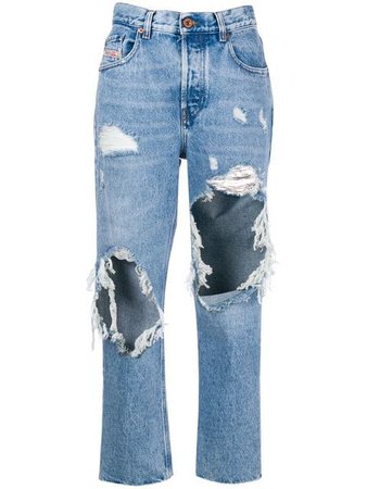 Diesel Aryel ripped jeans £160 - Shop Online - Fast Global Shipping, Price