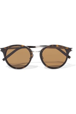 Round-frame marbled acetate sunglasses | GUCCI | Sale up to 70% off | THE OUTNET