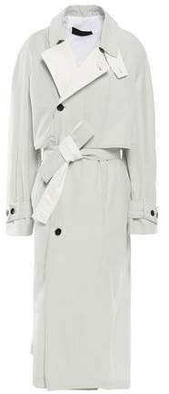 Coated Cotton-blend Twill Trench Coat