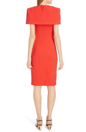 Givenchy Wool Sheath Dress with Removable Cape | Nordstrom