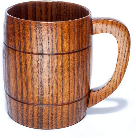 Beer Mug, 350mL Handmade Eco-Friendly Wooden Mugs with Handle for Wine/Coffee/Tea, Best Gift Cups for Men/Women: Amazon.ca: Home & Kitchen