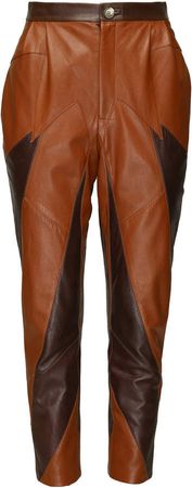 SITUATIONIST High-Rise Leather Paneled Pant