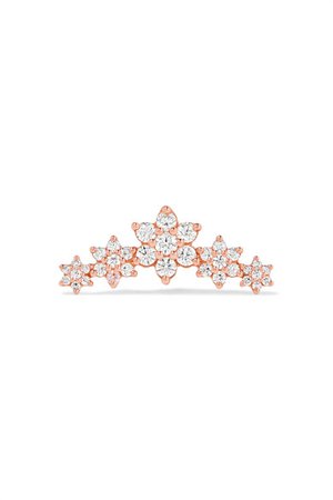 Maria Tash | Flower Garland 18-karat rose gold diamond earring | NET-A-PORTER.COM