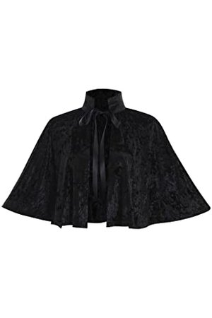 Amazon.com: COUCOU Age Velvet Cape Short Lace Shawl Lolita Cloak for Women Girls Dress Black: Clothing