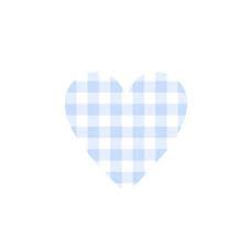 blue gingham heart