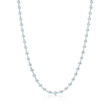 Elsa Peretti™ Diamonds by the Yard™ necklace in platinum. | Tiffany & Co.