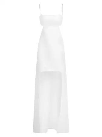 Shop Halston Asher High-Low Cut Out Gown | Saks Fifth Avenue