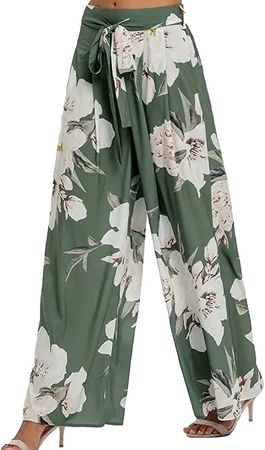 Green Floral Pants