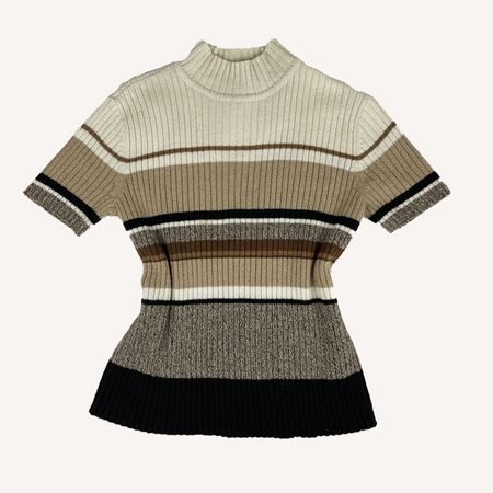 Cute Striped Turtle Neck! Warm sweater shirt with... - Depop