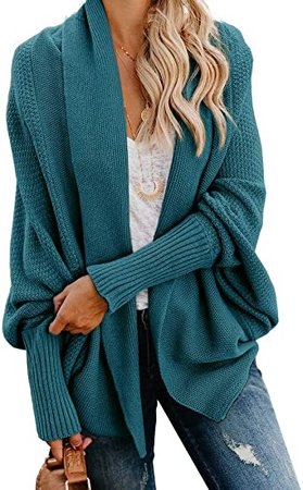 Imily Bela Women's Kimono Batwing Cable Knitted Slouchy Oversized Wrap Cardigan Sweater : Clothing, Shoes & Jewelry