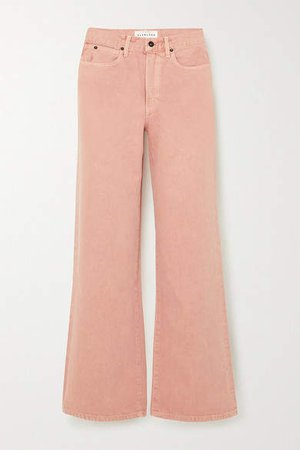 Slvrlake SLVRLAKE - Grace Cropped High-rise Wide-leg Jeans - Pink