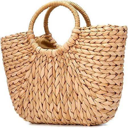 Amazon.com: Summer Beach Bag, JOSEKO Women Straw Paper Handbag Top Handle Big Capacity Travel Tote Purse : Clothing, Shoes & Jewelry