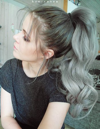 Silver Ombre Ponytail