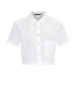 Marc by Marc Jacobs Stretch Cotton Cropped Shirt