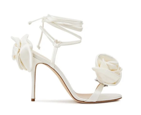 magda butrym white flower heels