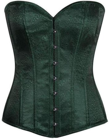 daisy lavish green brocade corset