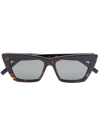 Saint Laurent Eyewear Mica Rectangle Sunglasses - Farfetch