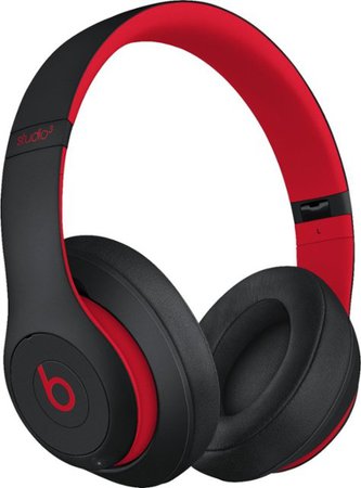 Beats by Dr. Dre Beats Studio³ Wireless Noise Cancelling Headphones Defiant Black-Red (The Beats Decade Collection) MRQ82LL/A - Best Buy