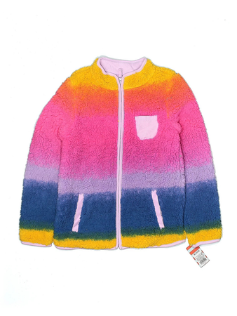 girls rainbow stripe jacket