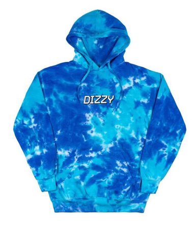 dizzy tie dye blue hoodie