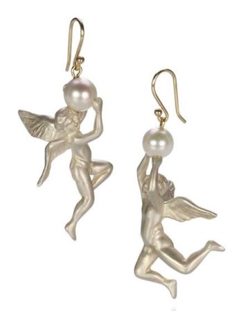 sterling silver angel earrings