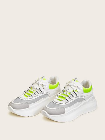 Lace-up Front Chunky Sole Sneakers | SHEIN