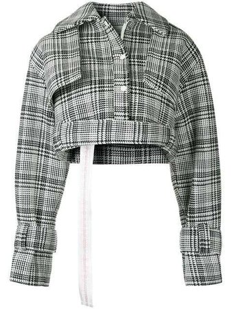 OFF-WHITE Houndtooth crop jacket