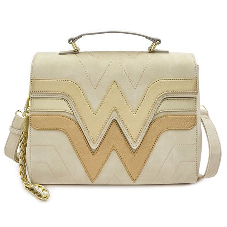 LOUNGEFLY X DC COMICS WONDER WOMAN QUILTED DIE CUT FLAP CROSS BODY BAG - Crossbody bags - Bags