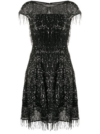 Shop Talbot Runhof Froufrou sequin-embellished dress with Express Delivery - FARFETCH