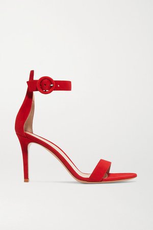 Portofino 85 Suede Sandals - Red