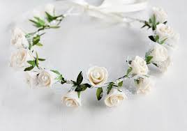 white flower crown - Google Search