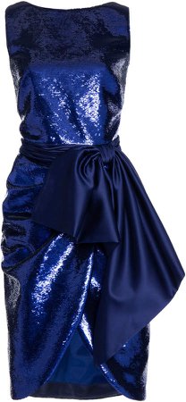 Zuhair Murad Loly Bow-Embellished Sequined Dress