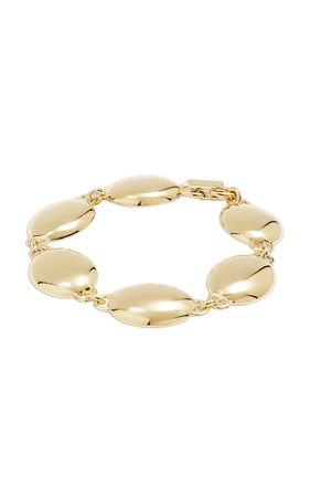 Dualism Oval 18k Gold-Plated Bracelet By Ragbag Studio | Moda Operandi