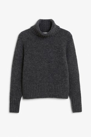 Raglan knit top - Grey rocks - Knitwear - Monki FR