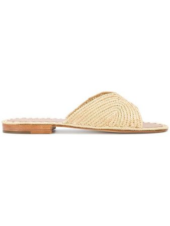 Carrie Forbes Woven Slip-on Sandals