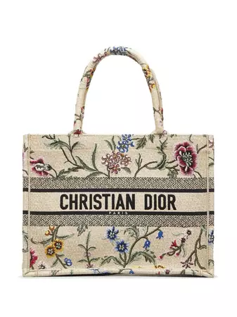 Christian Dior Medium Petite Fleurs Book Tote Bag - Farfetch