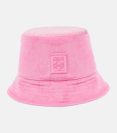 Anagram Corduroy Bucket Hat in Pink - Loewe | Mytheresa