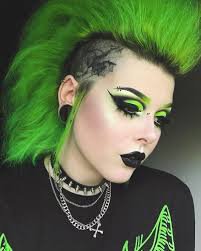 neon green goth makeup - Google Search
