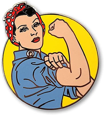 Amazon.com: Pinsanity Rosie The Riveter Enamel Lapel Pin: Clothing, Shoes & Jewelry