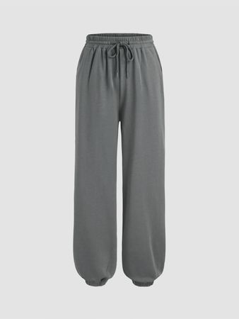 Terry Middle Waist Sweatpants - Cider