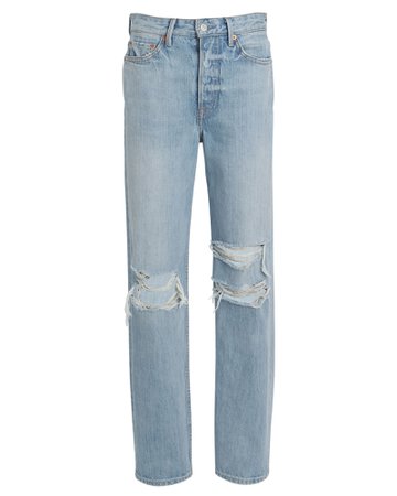 GRLFRND Mica Distressed High-Rise Jeans | INTERMIX®