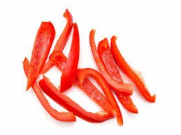 sliced red bell pepper