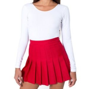 American Apparel Skirts | Vintage Red Pleated Tennis Skirt | Poshmark