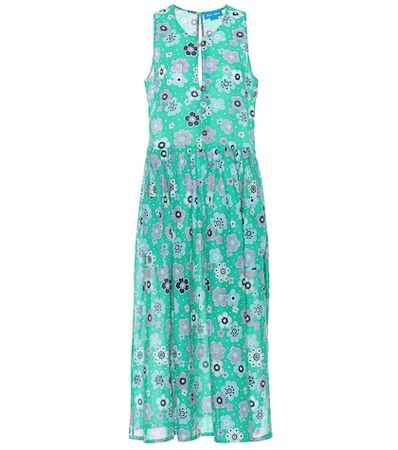 Leia floral cotton midi dress