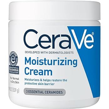 Amazon.com: CeraVe Moisturizing Cream | Body and Face Moisturizer for Dry Skin | Body Cream with Hyaluronic Acid and Ceramides | Daily Moisturizer | Oil-Free | Fragrance Free | Non-Comedogenic | 19 Ounce : Beauty & Personal Care