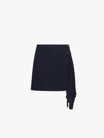 Mini skirt with pleated godet | GIVENCHY Paris