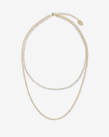 Luv Aj The Diamonte Chain Charm Necklace