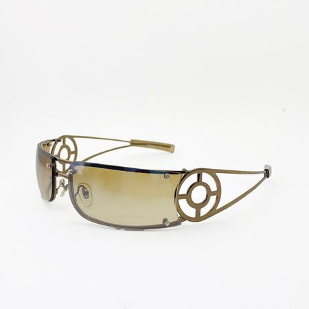 True Vintage Early Y2k Oversized Frameless Brown Sunglasses | Etsy