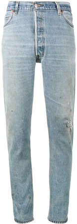 Levi's Distressed High Waisted Slim Fit Jeans