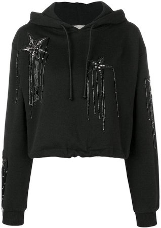 star detailed hoodie